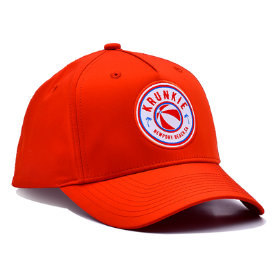 OEM Custom Design Your Own Rubber Pvc Logo 5 Panel Men Women Running Sport Gorras Cap Nylon Red Golf Baseball Hat