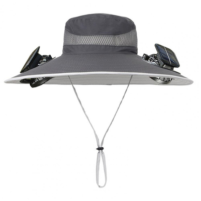 Outdoor Wide Brim Sun Hat Solar Solar Fan Cap Custom Wholesale Fishing Portable Bucket Hat