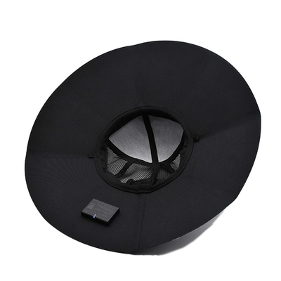 Outdoor New Solar Power Cap Custom UV Resistant Portable Rechargeable Camping Travel Fishing Mountaineering Sun Bucket Hat