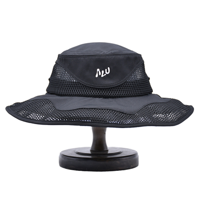 High Quality Custom Embroidered Printed Sunshade Bucket Diving Hats Large Brim Fishing Cap