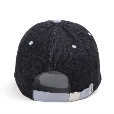 Wholesale Custom Logo Acid Wash Cotton Vintage Dad Hat Adjustable Denim Sports Washed Black Baseball Cap