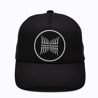 Black Sublimation Five Panel Trucker Hat Custom Fashion Mesh Snapback 5 Panel Trucker Cap