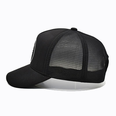 Black Sublimation Five Panel Trucker Hat Custom Fashion Mesh Snapback 5 Panel Trucker Cap