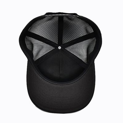 Black Sublimation Five Panel Trucker Hat Custom Fashion Mesh Snapback 5 Panel Trucker Cap
