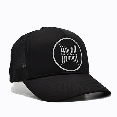 Black Sublimation Five Panel Trucker Hat Custom Fashion Mesh Snapback 5 Panel Trucker Cap