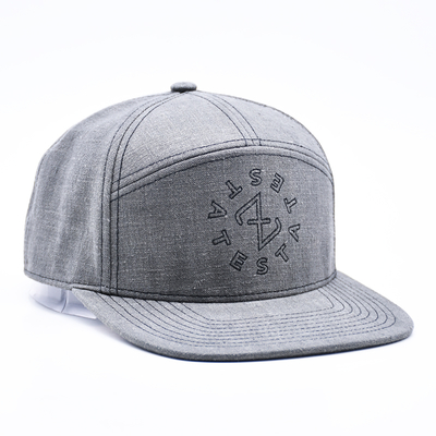 Custom 7 Panel Snapback Cap Embroidery Structured Gorras flat brim Snap Back Hat