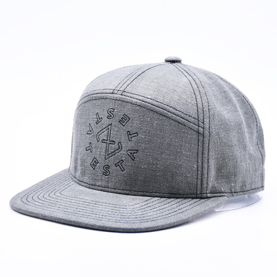 Custom 7 Panel Snapback Cap Embroidery Structured Gorras flat brim Snap Back Hat
