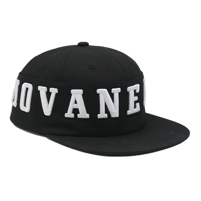 High Quality 6 Panel Flat Brim Hip Hop Cap Snapback Hat Custom 3D Embroidered Snapback Cap Supplier