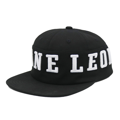 High Quality 6 Panel Flat Brim Hip Hop Cap Snapback Hat Custom 3D Embroidered Snapback Cap Supplier