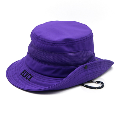 Purple Bucket Hat Manufacturer Custom Embroidery Logo Comfortable Outdoor Design Cotton Bucket Hat