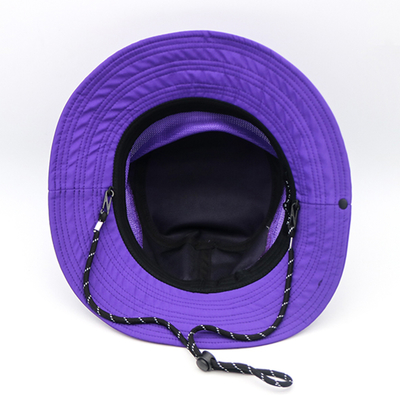 Purple Bucket Hat Manufacturer Custom Embroidery Logo Comfortable Outdoor Design Cotton Bucket Hat