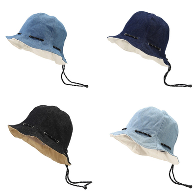 Hot Sales Fisherman Hat Wholesale Spring and Summer Wear Turn Into Bag Cotton Adult Unisex Plain Reversible Bucket Hats