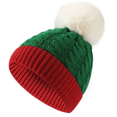Custom Knitted Christmas Beanie Winter Hat for Women Men, Kids Adults Santa Xmas Hat for Christmas Holiday Party