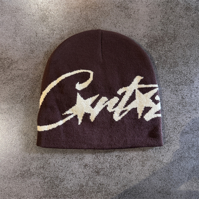 New Niche Knitted Hat Women's Autumn and Winter Warm Pullover Cold Hat Street Photograph Concave Shape Wool Hat Trendy