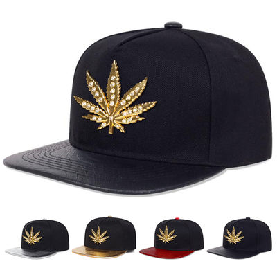 New Adults 6 Panel Snapback Cap Custom Two Tone Flat Brim Snapback Cap