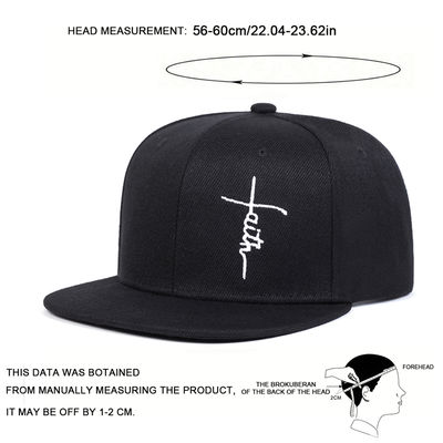 Large Size Leisure Hats Leisure 6 Panel Flat Brim Snapback Cap for Outdoor Activities
