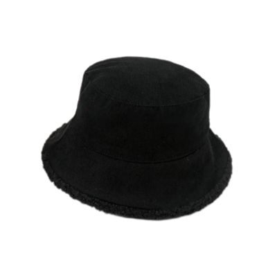Custom Fall Winter New Fisherman's Corduroy Bucket Hat Custom Thickened Lamb Wool Japanese Fashion Warm Street Basin Hat Cap