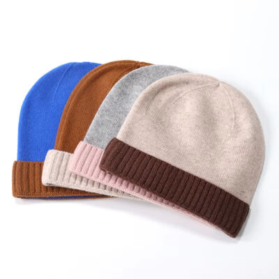 Professional Beanie Manufacturer New Design Custom Beanie Hat Warm Cotton Cuffed Winter Hats with Logo