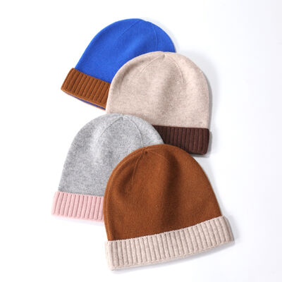 Professional Beanie Manufacturer New Design Custom Beanie Hat Warm Cotton Cuffed Winter Hats with Logo