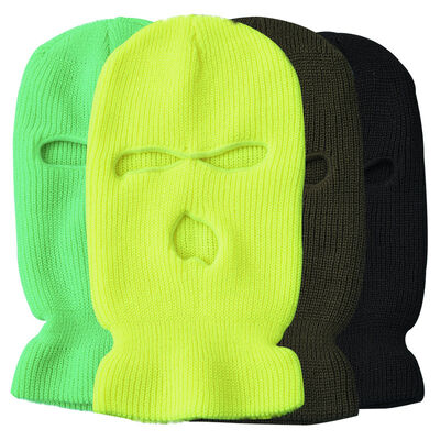 3-Hole Hat Knitted Full Face Ski Mask Winter Balaclava Warm Knitted Full Face Mask Outdoor Sports Halloween Gift