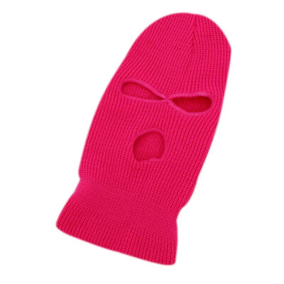 3-Hole Hat Knitted Full Face Ski Mask Winter Balaclava Warm Knitted Full Face Mask Outdoor Sports Halloween Gift