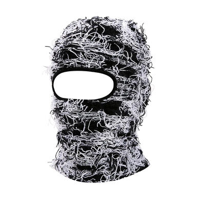 Distressed Balaclava Ski Mask Custom Full Face Knitted Balaclava Windproof Cool Ski Mask for Cold Weather Camo Knitted Face Mask