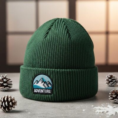 Custom Embroidery Knit Beanie Hat with Adult Circumference and Acrylic Material for Winter Warmth