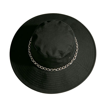 100% Cotton Wide Brim Fisherman Bucket Hat with Custom Logo for Outdoor Sun Protection
