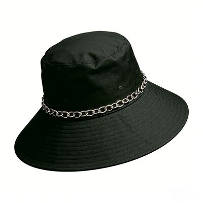 100% Cotton Wide Brim Fisherman Bucket Hat with Custom Logo for Outdoor Sun Protection