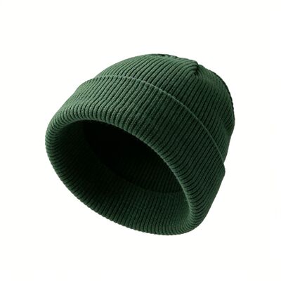 Custom Embroidery Knit Beanie Hat with Adult Circumference and Acrylic Material for Winter Warmth
