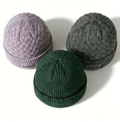 Customizable Colors Unisex Knit Beanie Hat with Adult Hat Circumference for Winter Warmth