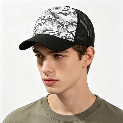 High Profile trucker cap adjustable snapback breathable mesh design perfect for all season outdoor and indoor activities