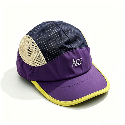 Linning 5 panel hat offering contrast stitching breathable fabric ideal for sports events company giveaways and employee uniforms