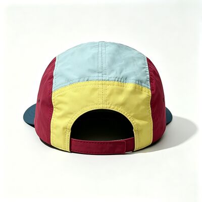 Customized camper hat with lining featuring moisture wicking technology to keep wearer comfortable during outdoor activities and work