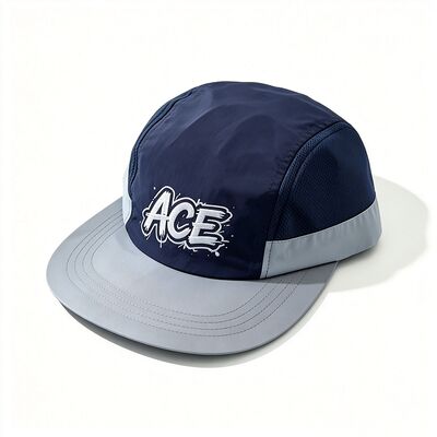Unisex 5 Panel Camper Hat Medium Brim Length Contrast Stitching Lightweight Durable Suitable For Casual And Outdoor Wear