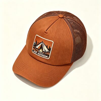 Cotton Sweatband trucker cap featuring 6 or custom eyelets durable mesh panels adjustable snapback closure perfect for outdoor activities