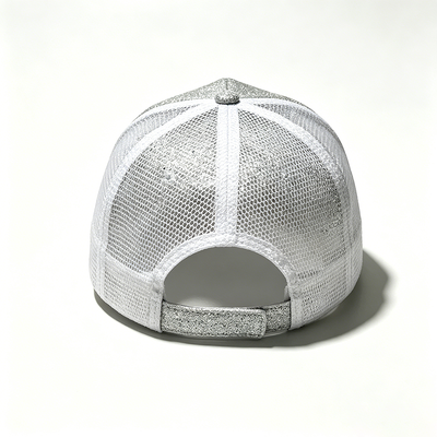 6 Panel Trucker Cap with Breathable Mesh Panels Adjustable Snapback Closure and Embroidered Logo Option