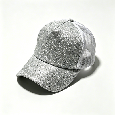 6 Panel Trucker Cap with Breathable Mesh Panels Adjustable Snapback Closure and Embroidered Logo Option