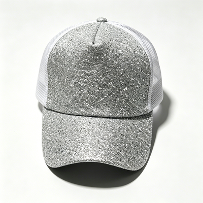 6 Panel Trucker Cap with Breathable Mesh Panels Adjustable Snapback Closure and Embroidered Logo Option