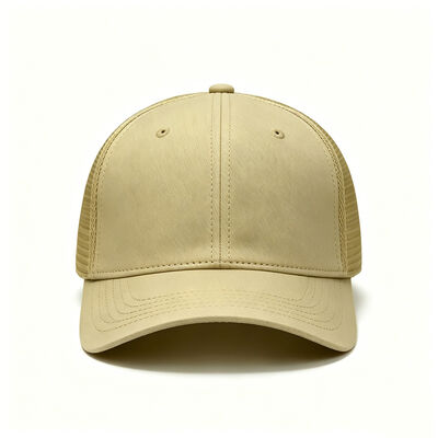 Customized Size 6 Panel Trucker Cap with Embroidered Logo and Cotton Sweatband for All Seasons