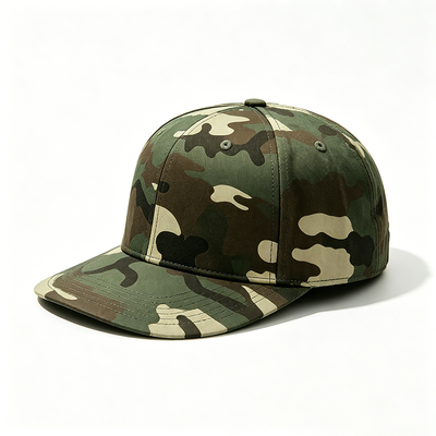 Constructed Shape 6 Panel Trucker Cap with Curved Visor and Plastic Snapback Closure for Adjustable Fit