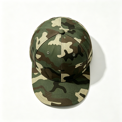 Constructed Shape 6 Panel Trucker Cap with Curved Visor and Plastic Snapback Closure for Adjustable Fit
