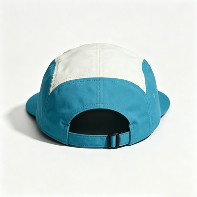 5 Panel Camper Hat with Flat Brim Sports Mesh Sweatband One Size Fits All for Outdoor Activities