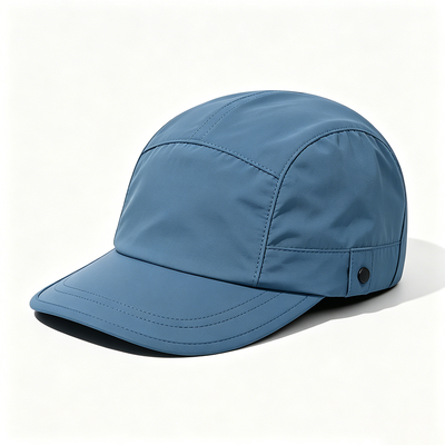 Customized 5 Panel Camper Hat with Sports Mesh Sweatband and Breathable Mesh for Outdoor Activities