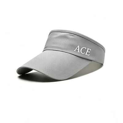 Adjustable strap type sun visor cap made of 100 percent polyester ideal for running golf tennis and other outdoor sports