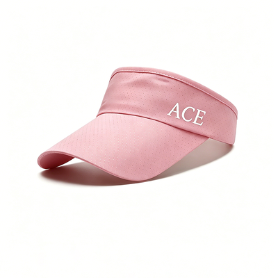 Adjustable strap type sun visor cap made of 100 percent polyester ideal for running golf tennis and other outdoor sports