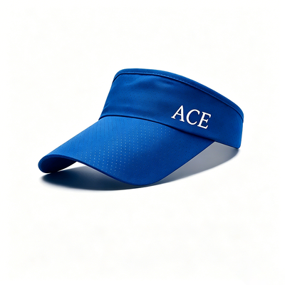 Adjustable strap type sun visor cap made of 100 percent polyester ideal for running golf tennis and other outdoor sports