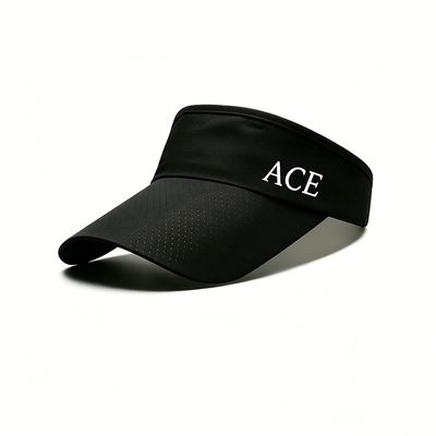 Adjustable strap type sun visor cap made of 100 percent polyester ideal for running golf tennis and other outdoor sports