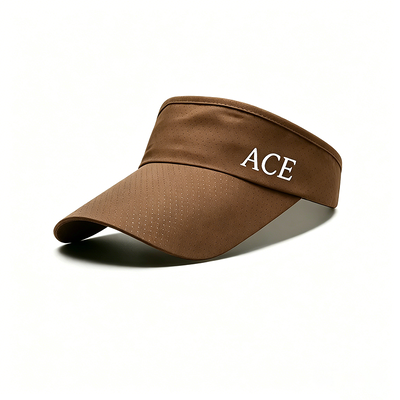 Adjustable strap type sun visor cap made of 100 percent polyester ideal for running golf tennis and other outdoor sports