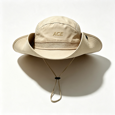 Lightweight Breathable Outdoor Boonie Hat with Wide Brim Sun Protection for Hiking Camping and Fishing